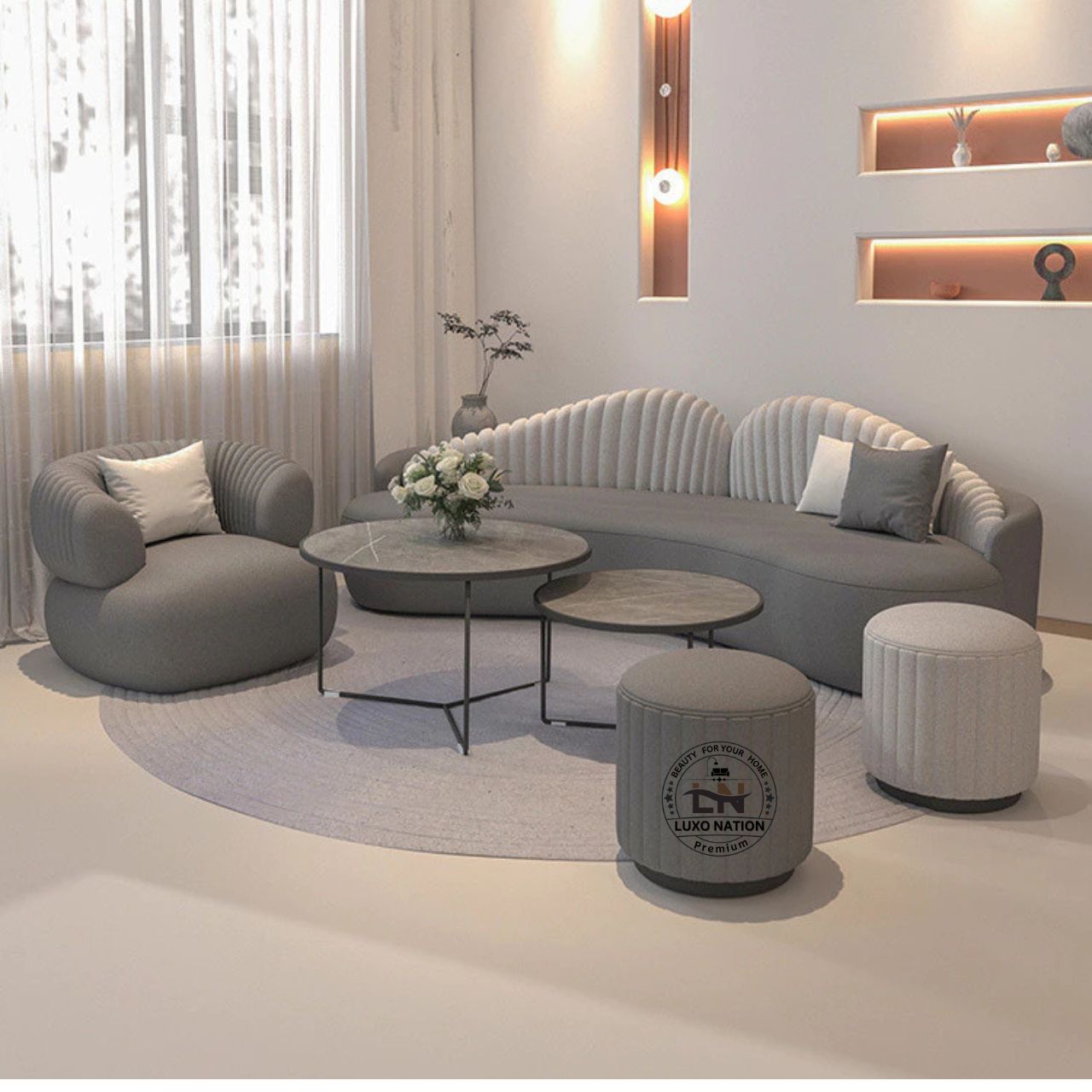 Luxo Nation New Arrival: Luxury Sofa Set – Modern, Chic & Space-Saving